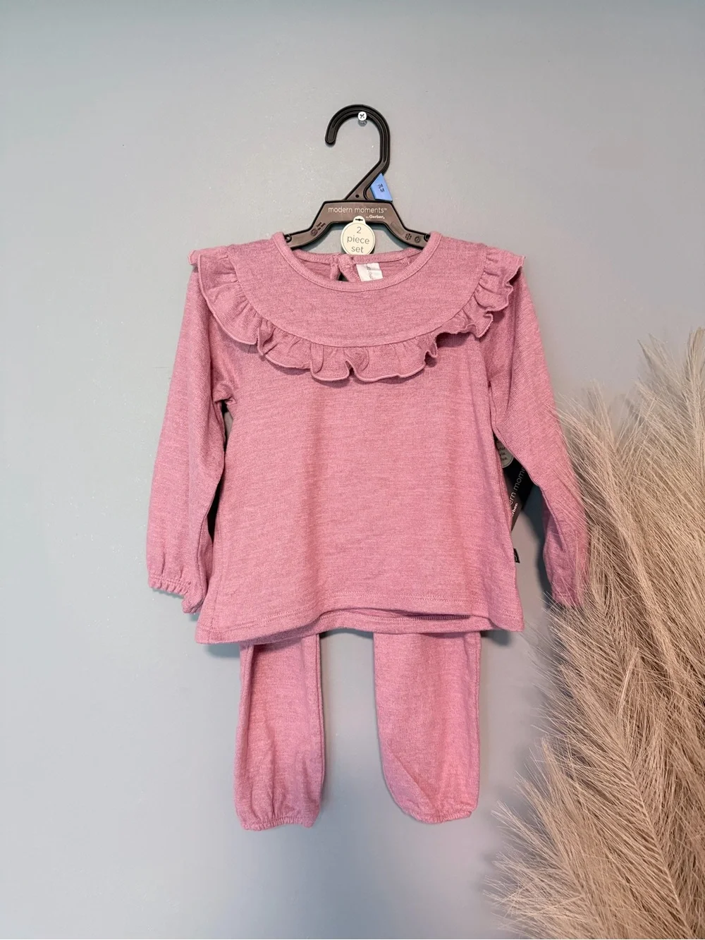 Modern Moments Girls' Pink Ruffle Top & Leggings Matching Set